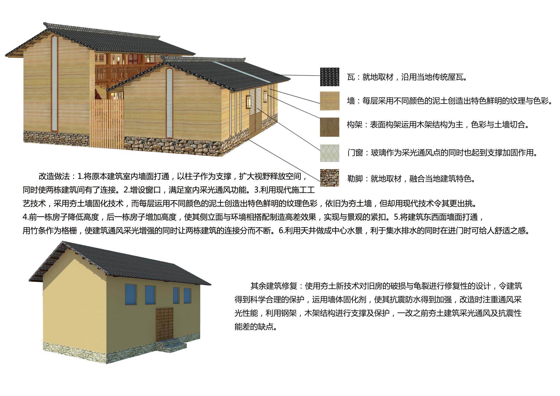 南宁职业技术学院-学生毕业设计作品-《夯土建筑改造设计 》